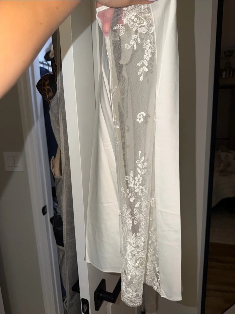 Rya Collection ivory satin